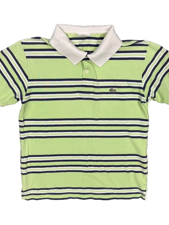 Lacoste Other - Lacoste Polo Shirt Striped Pique Cotton Short Sleeve Green Small